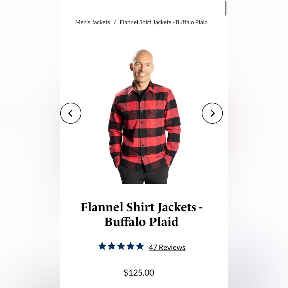 Peter Manning Red/black buffalo plaid heavy shirt. Size 2 MENS (xs)